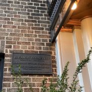 The plaque outside the building in the Village where Eleanor Roosevelt lived